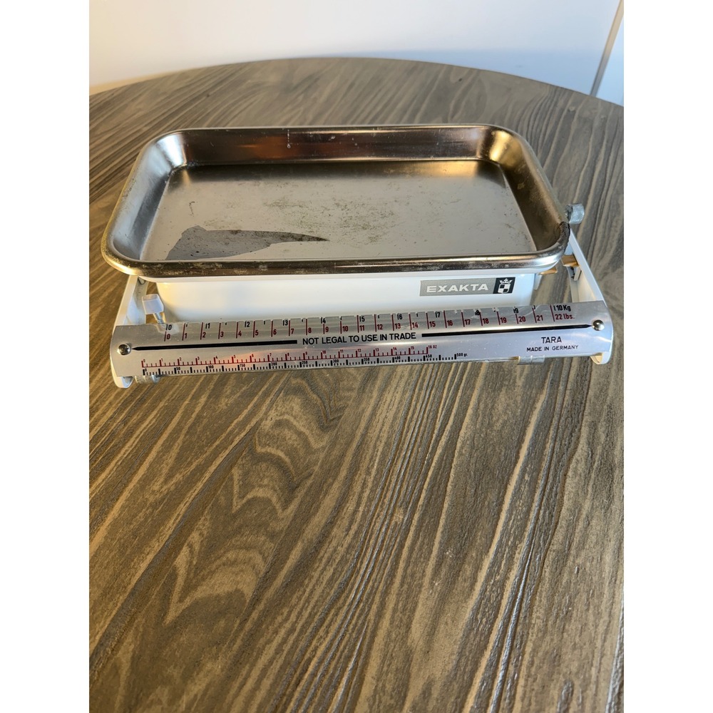 Vintage MCM Exakta Kitchen Scale 10kg 22lb German Made Balance Beam Mid Century